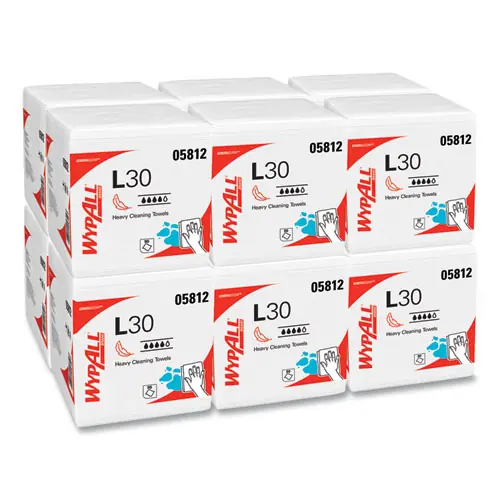 WypAll® L30 Towels, Quarter Fold, 12.5 x 12, 90 Towels per Polypack, 12 Polypacks per Carton