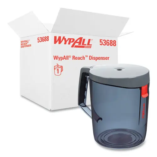 WypAll® Reach Towel System Dispenser, Black/Smoke