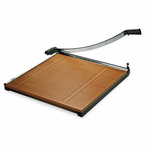X-ACTO® Square Commercial Grade Wood Base Guillotine Trimmer, 20 Sheets, 24" Cut Length