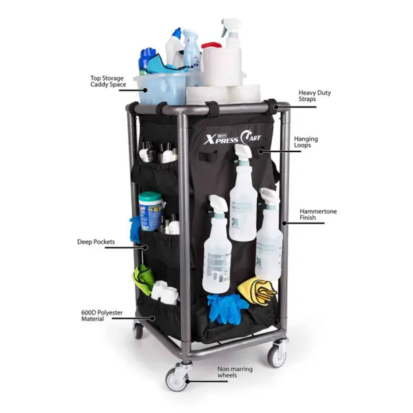 Xduty Xpress Cart Versatile and Compact Housekeeping Cart