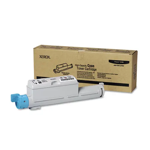 Xerox® 106R01218 High-Yield Toner Cartridge, Cyan, 12,000 Page Yield