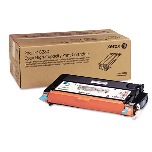 Xerox® 106R01392 High-Yield Toner Cartridge, Cyan, 5,900 Page Yield