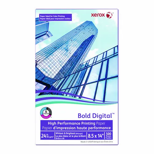 xerox™ Bold Digital Printing Paper, 98 Bright, White, 8.5 x 14, 500 Sheets/Ream, 8 Reams/Carton