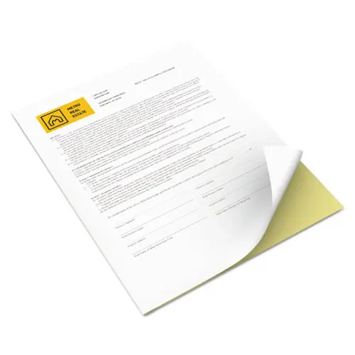 xerox™ Vitality Multipurpose Carbonless 2-Part Paper, 8.5 x 11, Canary/White, 5,000/Carton