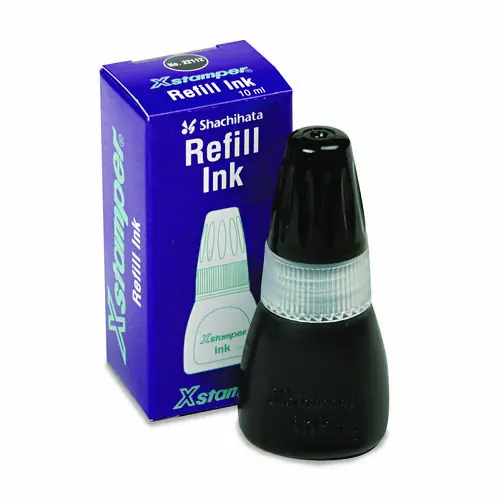 Xstamper® Refill Ink for Xstamper Stamps, 10 mL Bottle, Black