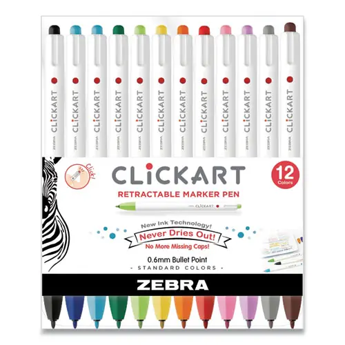 Zebra® ClickArt Retractable Marker Pen