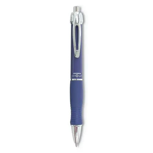 Zebra® Sarasa Dry X10 Gel Pen, Retractable, Medium 0.7 mm, Blue Ink, Blue/Silver Barrel, 12/Pack