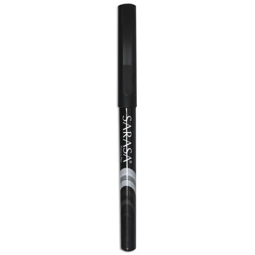 Zebra® Sarasa Porous Point Pen, Fine 0.8 mm, Black Ink, Black Barrel, 12/Pack