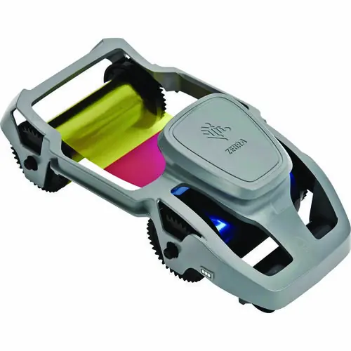 Zebra Technologies® True Colors 2-Sided Wax Ribbon, Black/Cyan/Magenta/Yellow