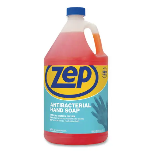 Zep® Antibacterial Hand Soap Refill, Fragrance-Free, 1 gal, 4/Carton