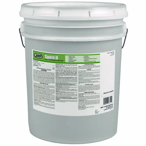 Zep® Spirit II Ready-to-Use Detergent Disinfectant, Citrus Scent, 5 gal Pail (Non-Stock Item - Extended Delivery Time)