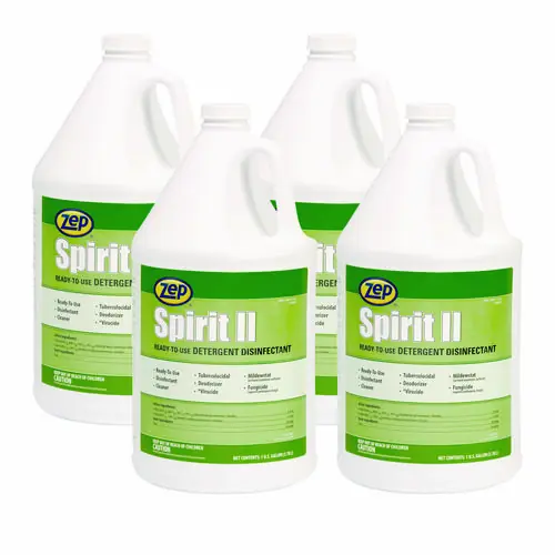 Zep® Spirit II Ready-to-Use Disinfectant, Citrus Scent, 1 gal Bottle, 4/Carton