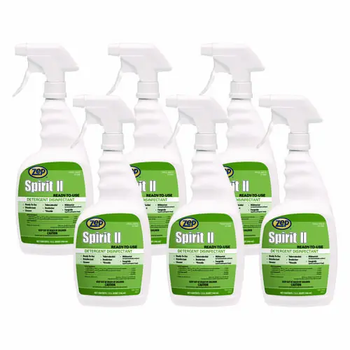 Zep® Spirit II Ready-to-Use Disinfectant, Citrus Scent, 32 oz Spray Bottle, 12/Carton