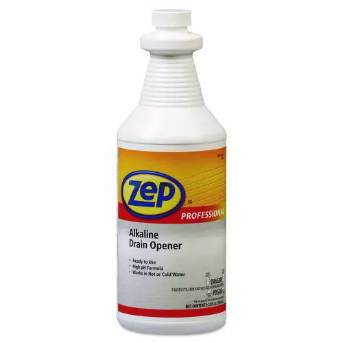 Zep Professional® Alkaline Drain Opener, Quart Bottle