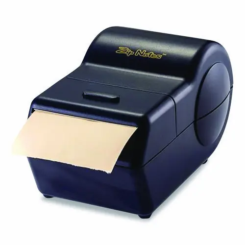 Zip Notes™ Administrator Dispenser, For 3 x 3 Pads, Black, Includes 150 ft Roll of Sticky Paper and 2 AA Batteries