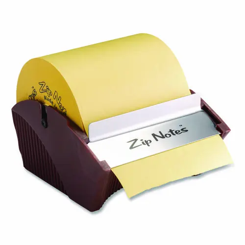 Zip Notes™ Manual Sticky Notes Dispenser, Burgundy, Includes 150 ft Roll