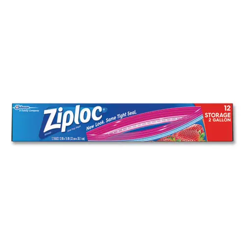 Ziploc® Double Zipper Storage Bags, 2 Gallon, 12/Box