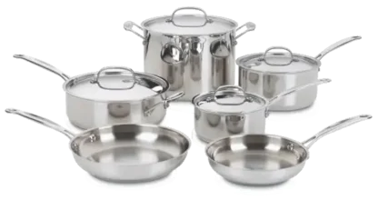 10 Pc. Cuisinart Chefs Classic Stainless Cookware Set