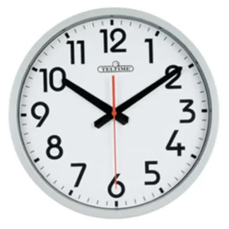 12″ Commercial Wall Clock, Silver
