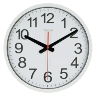12″ Commercial Wall Clock, White
