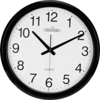 18″ Commercial Wall Clock, Black