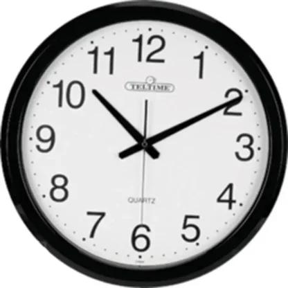 18″ Commercial Wall Clock, Black