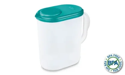 1 Gallon Clear Pitcher, Colored Top – Sterilite