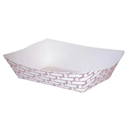 200 2# Red Weave Food Tray (1000)