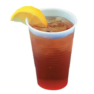 24oz Clear Flat Lid with Straw Slot 12/85
