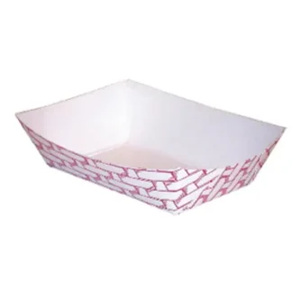 25 1/4# Red Weave Food Tray (1000)