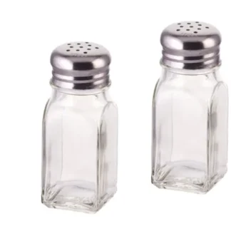 2 oz. Square Salt & Pepper Set – Wide Opening