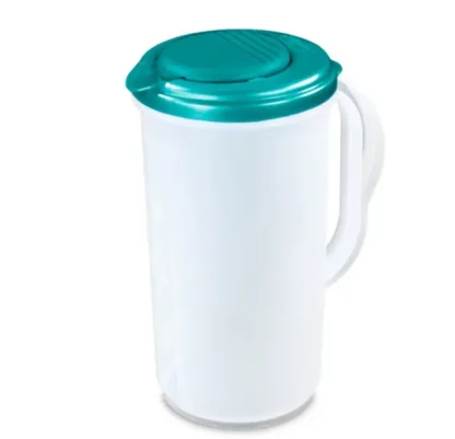 2 Qt. Clear Pitcher, Blue Top