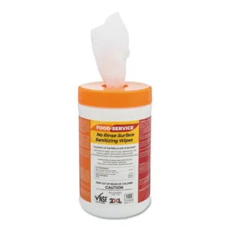 2XL Food Service No Rinse Surface Sanitizing Wipes, 100 Wipes/Roll, 6 Rolls/Carton