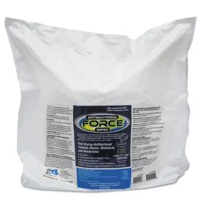 2XL FORCE Disinfecting Wipes Refill, 1-Ply, Unscented, White, 900 Wipes/Pack, 4 Packs/Carton