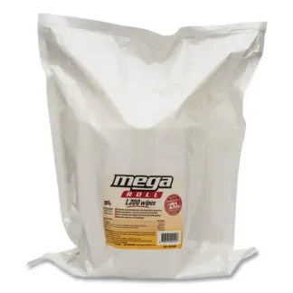 2XL Gym Wipes Mega Roll Refill, Unscented, White, 1,200 Wipes per Roll, 2 Rolls per Carton