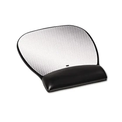 3M™ Antimicrobial Gel Large Mouse Pad with Wrist Rest, Black, 9.25" x 8.75"