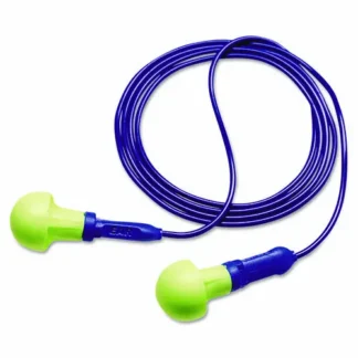 3M™ E-A-R Push-Ins Reusable Earplugs, Corded, 28 dB NRR, Blue/Yellow, 100 Pairs