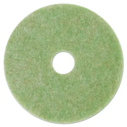 3M™ Low-Speed TopLine Autoscrubber Floor Pads 5000, 17" Diameter, Green/Amber, 5/Carton