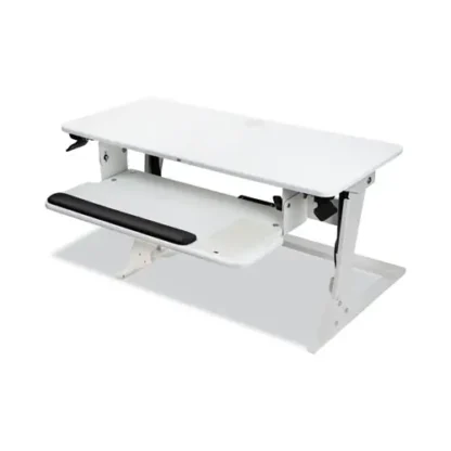 3M™ Precision Standing Desk, Adjustable Height, White, 35.4" x 23.2"