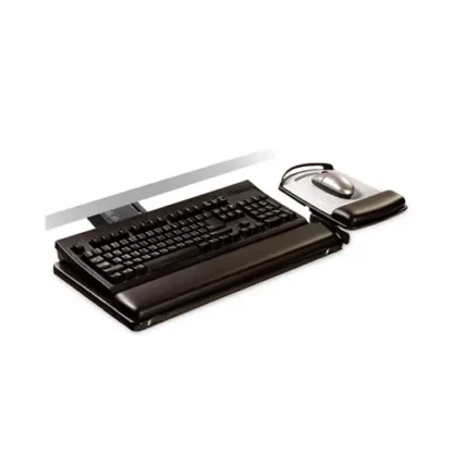 3M™ Sit/Stand Easy Adjust Keyboard Tray, Highly Adjustable Platform, Black