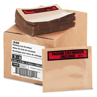 3M™ Top Print Self-Adhesive Packing List Envelope, 4.5 x 5.5, Clear, 1,000/Box