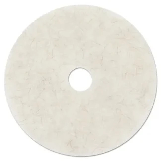 3M™ Ultra High-Speed Natural Blend Floor Burnishing Pads 3300, 27" Diameter, White, 5/Carton