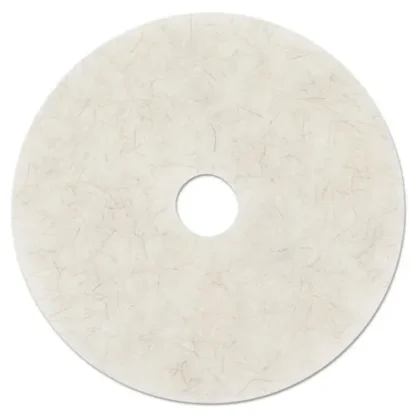 3M™ Ultra High-Speed Natural Blend Floor Burnishing Pads 3300, 27" Diameter, White, 5/Carton