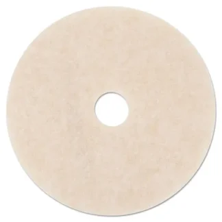 3M™ Ultra High-Speed TopLine Floor Burnishing Pads 3200, 20" Diameter, White/Amber, 5/Carton