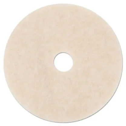 3M™ Ultra High-Speed TopLine Floor Burnishing Pads 3200, 20" Diameter, White/Amber, 5/Carton