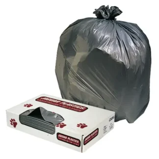 43" x 47" 1.3 mil Grey Super Heavy Trash Bags - Case of 100