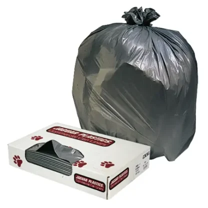43" x 47" 1.3 mil Grey Super Heavy Trash Bags - Case of 100