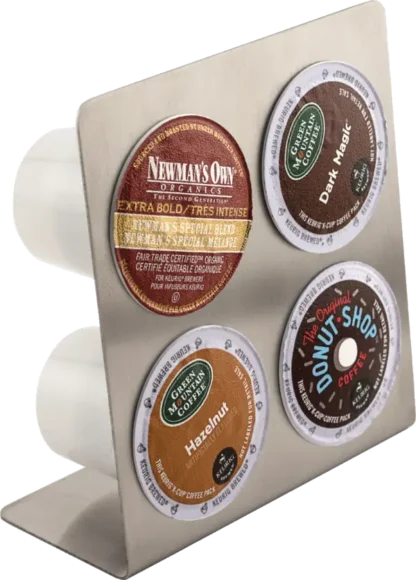 4 Cup K-Cup® Holder, Square, Brushed Stainless Steel Finish