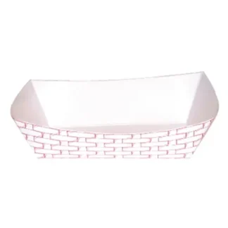 500 5# Red Weave Food Tray (500)