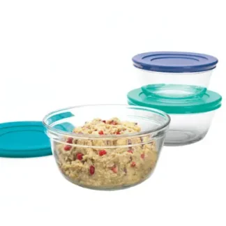 6 Piece Glass Mixing Bowl Set with Lids